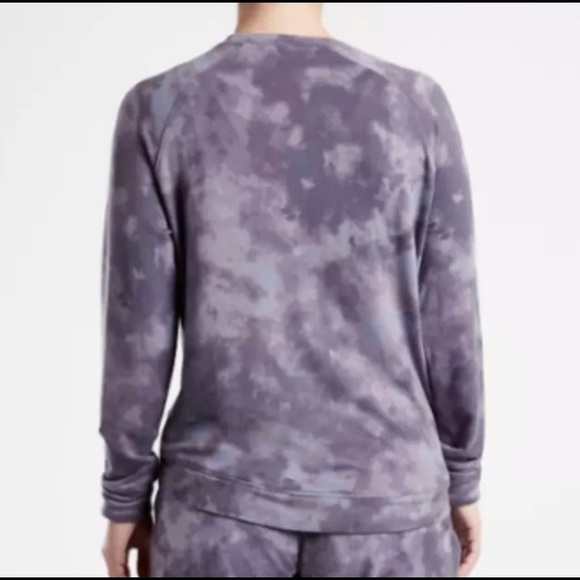 NWT Athleta mindset print sweatshirt purple tie dye size S - Picture 2 of 11